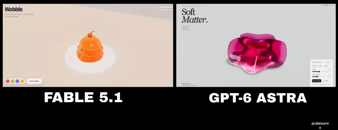 Still from Bouncy jelly in Three.js + WebGPU (Fable 5.1 vs GPT-6 Astra)