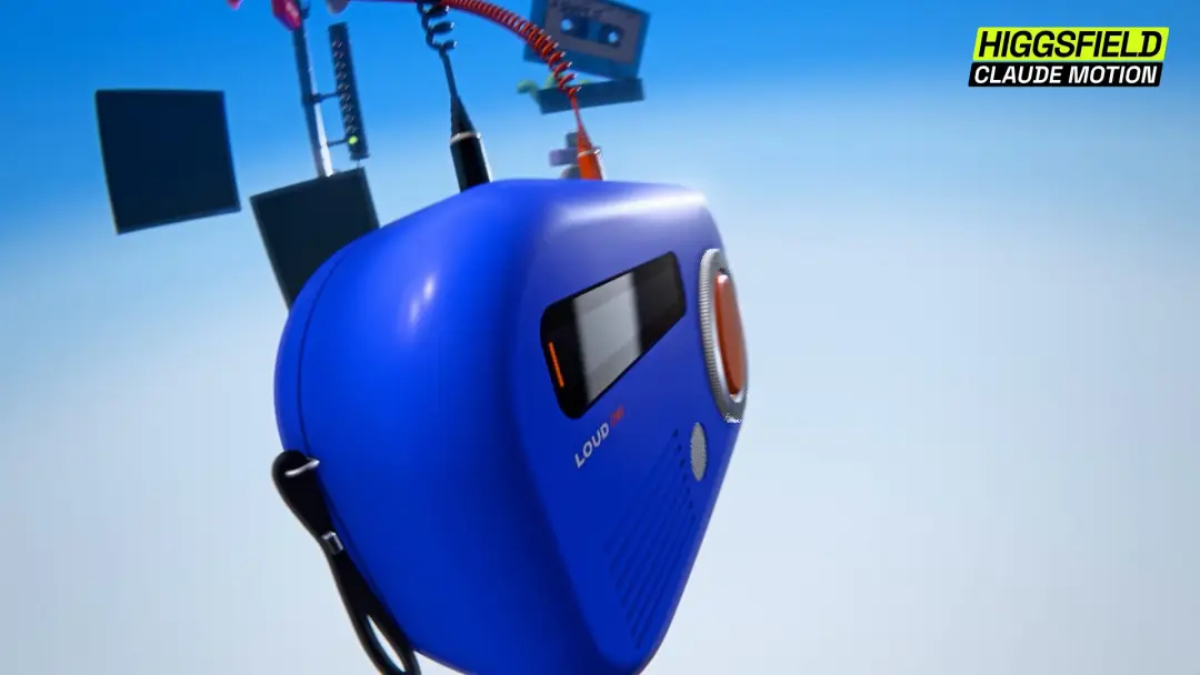 Still from LOUD ONE: a 24-second 3D product film in code